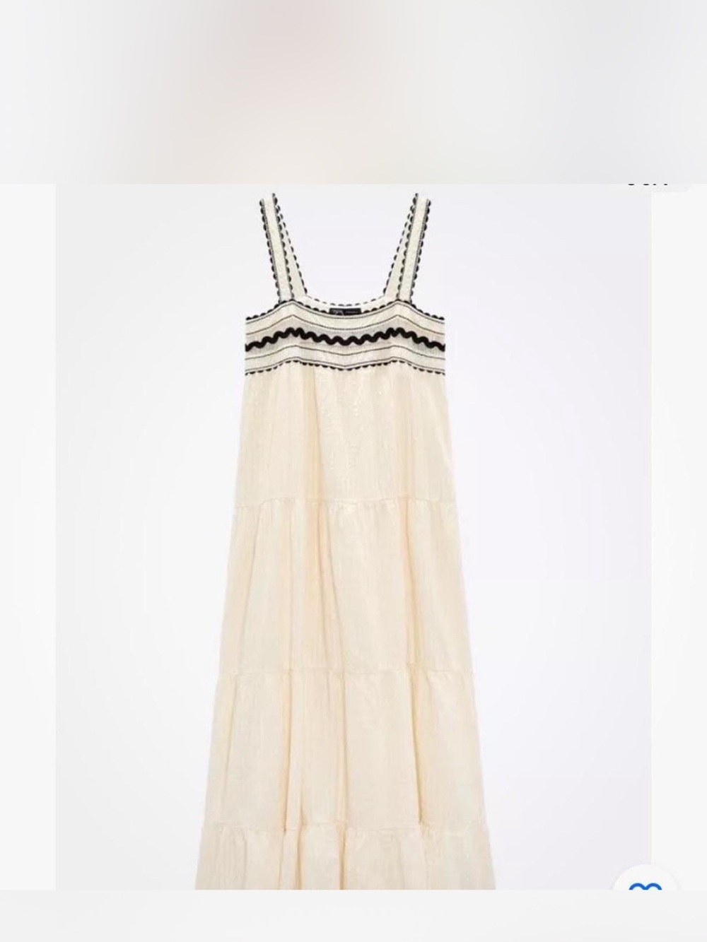 Zara CONTRAST LACE DRESS - Picture 3 of 6